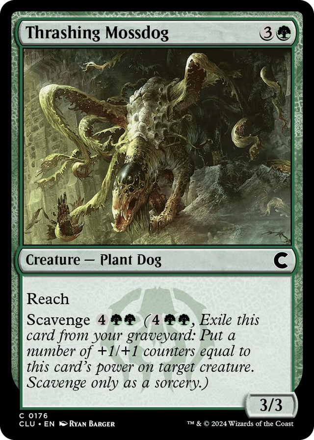 0176 Thrashing Mossdog C Ravnica: Clue Edition