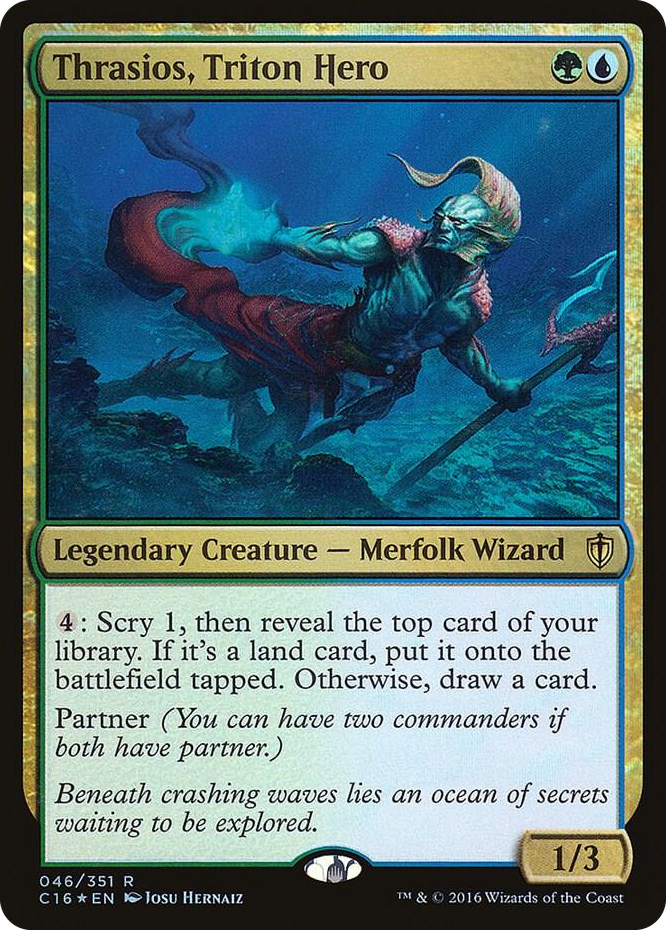 Thrasios, Triton Hero #46 R - Commander 2016 Pokemon card