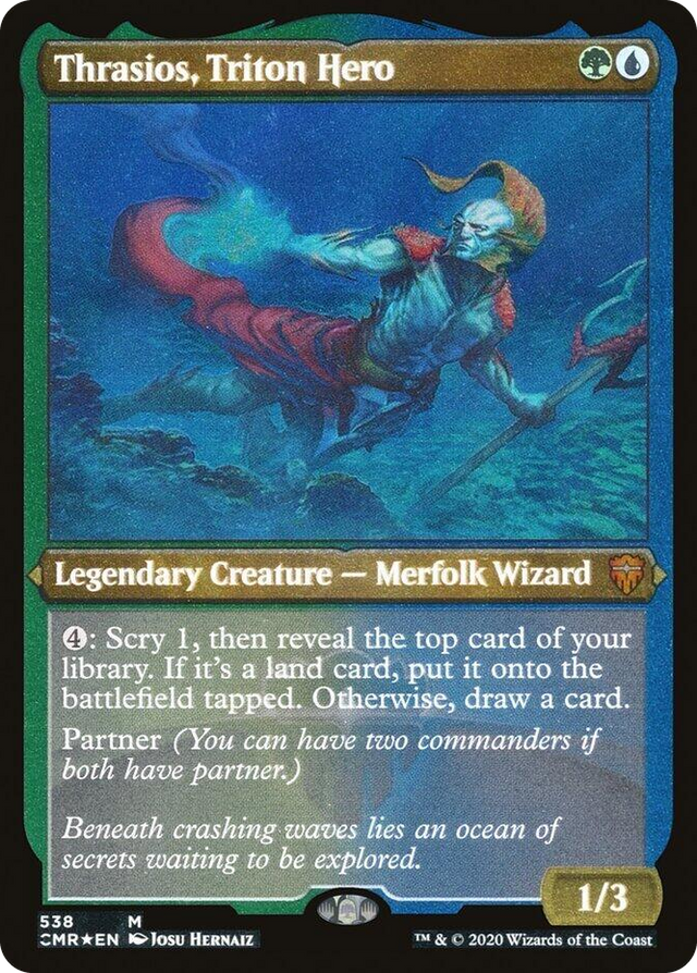 0538 Thrasios, Triton Hero (Foil Etched) M Commander Legends