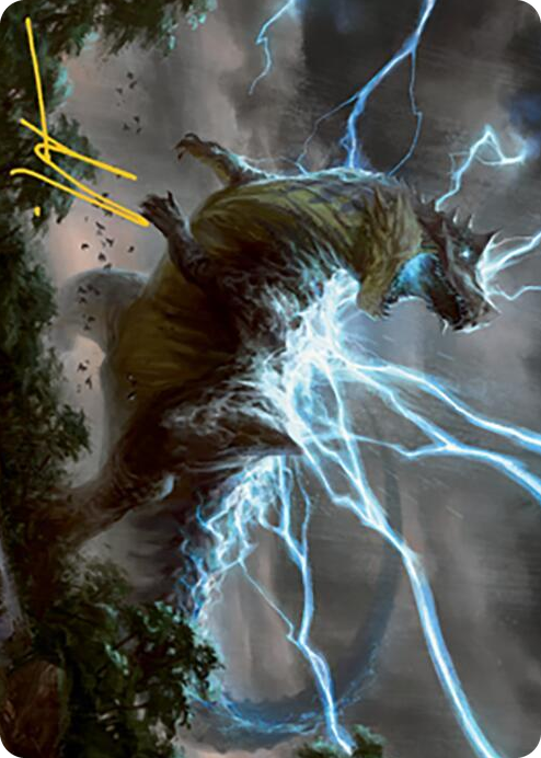 0041 Thrasta, Tempest's Roar Art Card (41/81) (Gold-Stamped Signature) S Art Series: Modern Horizons 2