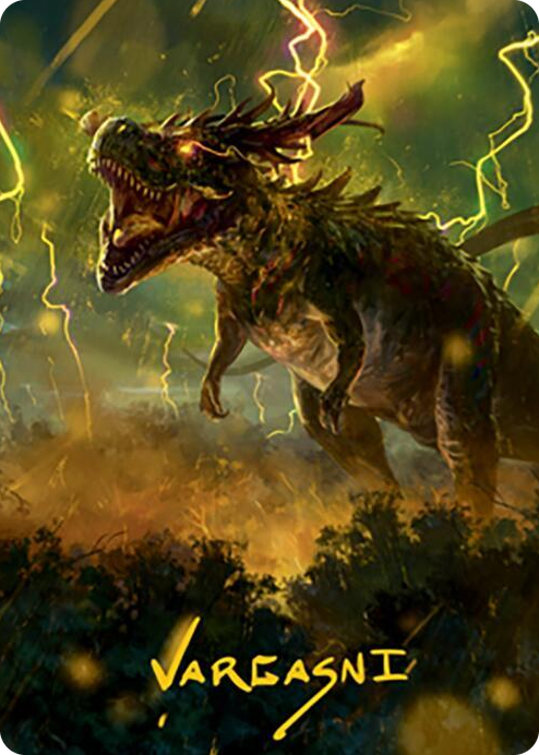 0042 Thrasta, Tempest's Roar Art Card (42/81) (Gold-Stamped Signature) S Art Series: Modern Horizons 2