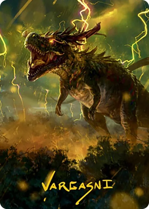 0042 Thrasta, Tempest's Roar Art Card (42/81) (Gold-Stamped Signature) S Art Series: Modern Horizons 2