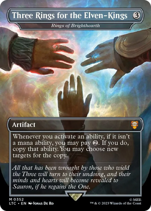 0352 Three Rings for the Elven-Kings - Rings of Brighthearth (Borderless) M Commander: The Lord of the Rings: Tales of Middle-earth