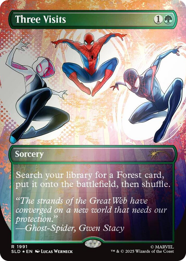 1991 Three Visits (Rainbow Foil) R Secret Lair Drop Series
