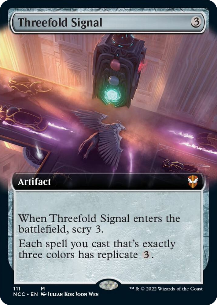 0111 Threefold Signal (Extended Art) M Commander: Streets of New Capenna