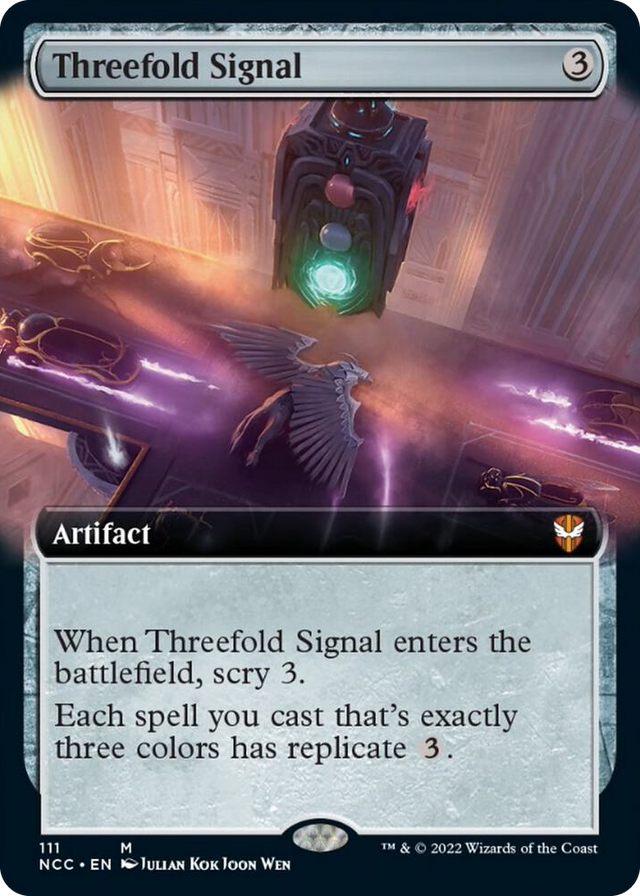 0111 Threefold Signal (Extended Art) M Commander: Streets of New Capenna