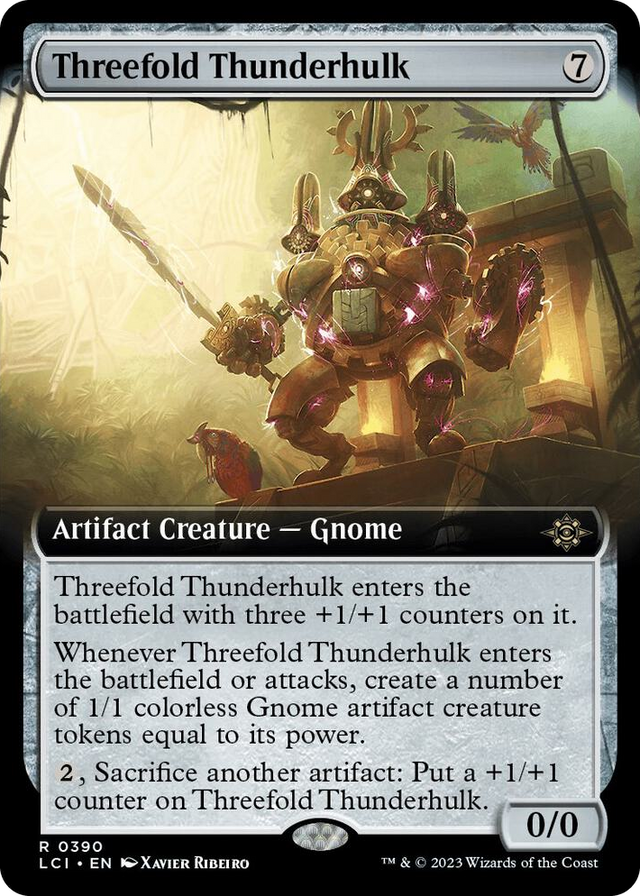 0390 Threefold Thunderhulk (Extended Art) R The Lost Caverns of Ixalan