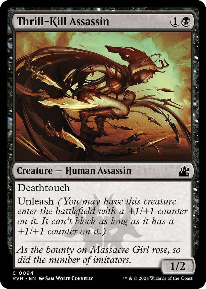 Thrill-Kill Assassin #94 C - Ravnica Remastered Pokemon card