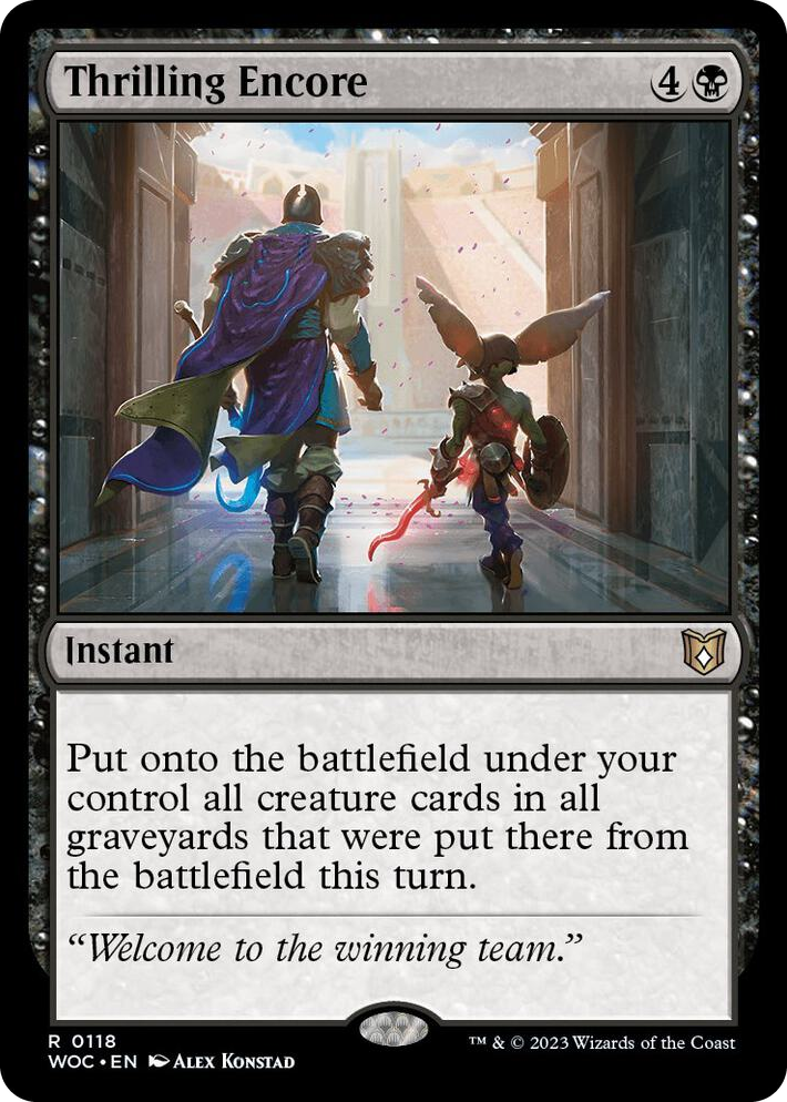 0118 Thrilling Encore R Commander: Wilds of Eldraine