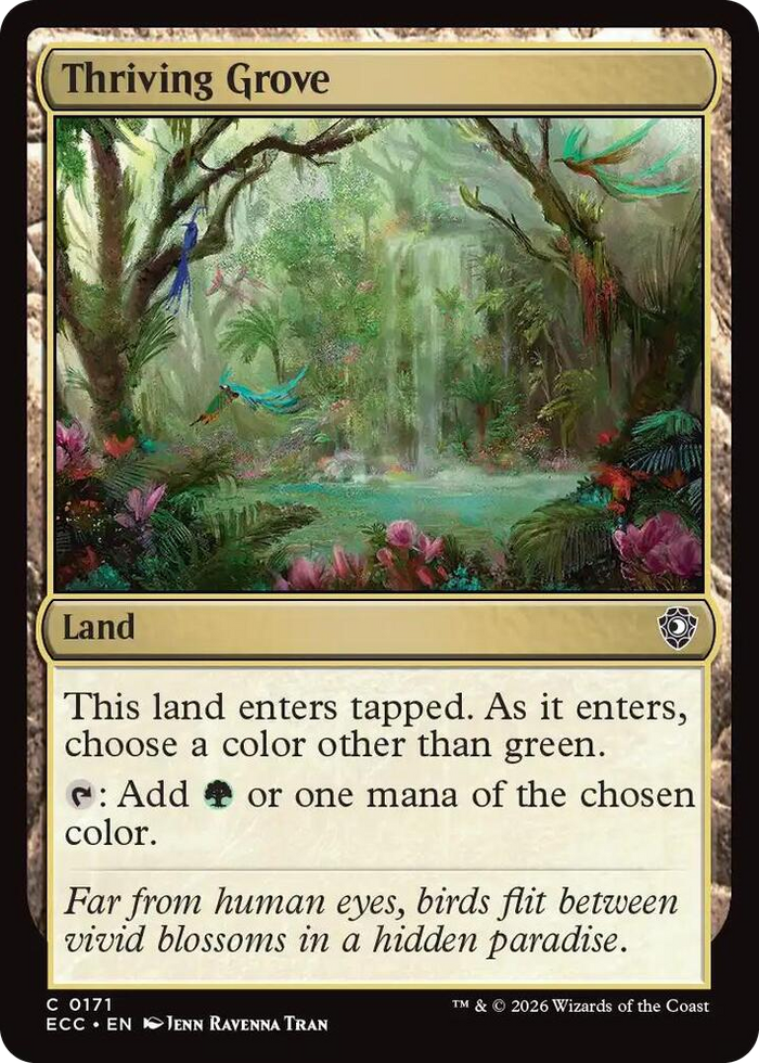 Thriving Grove #171 C - Commander: Lorwyn Eclipsed Pokemon card