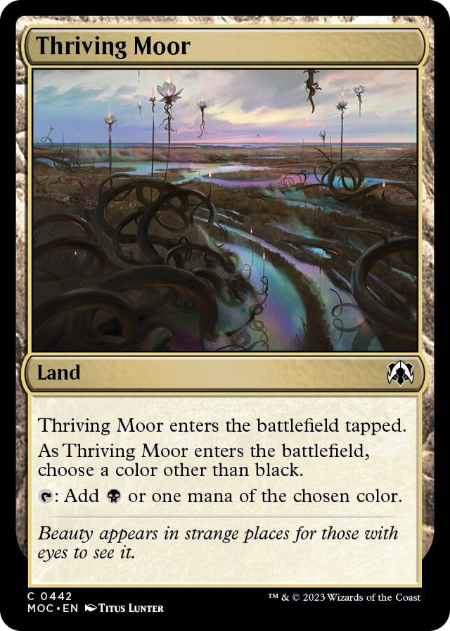 Thriving Moor #442 C - Commander: March of the Machine Pokemon card