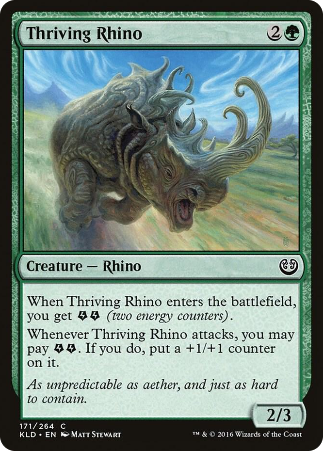 Thriving Rhino #171 C - Kaladesh Pokemon card