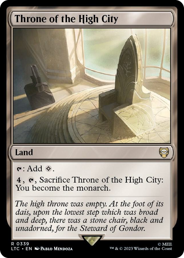 Throne of the High City #339 R - Commander: The Lord of the Rings: Tales of Middle-earth Pokemon card