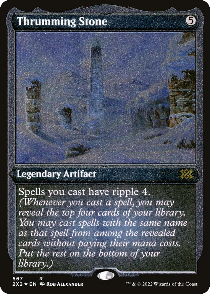 0567 Thrumming Stone (Foil Etched) R Double Masters 2022
