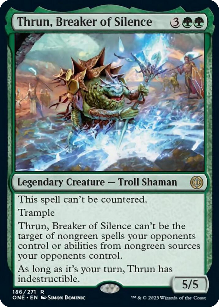 Thrun, Breaker of Silence #186 R - Phyrexia: All Will Be One Pokemon card