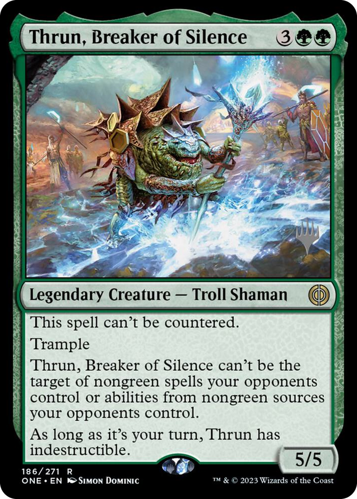 Thrun, Breaker of Silence #186 R - Promo Pack: Phyrexia: All Will Be One Pokemon card