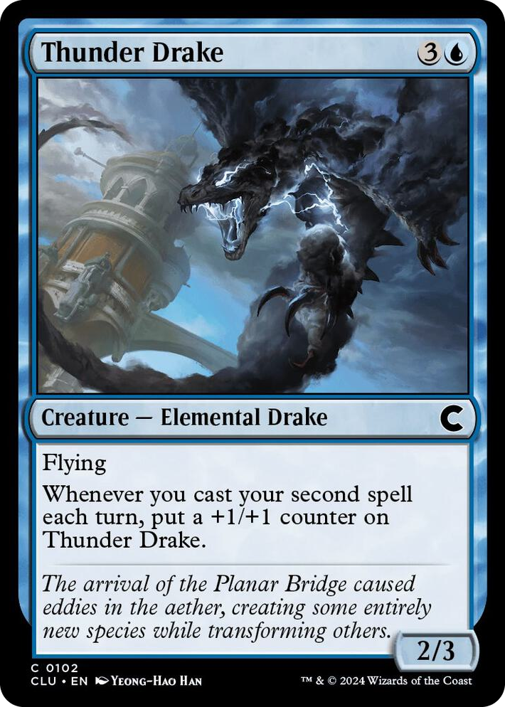 0102 Thunder Drake C Ravnica: Clue Edition