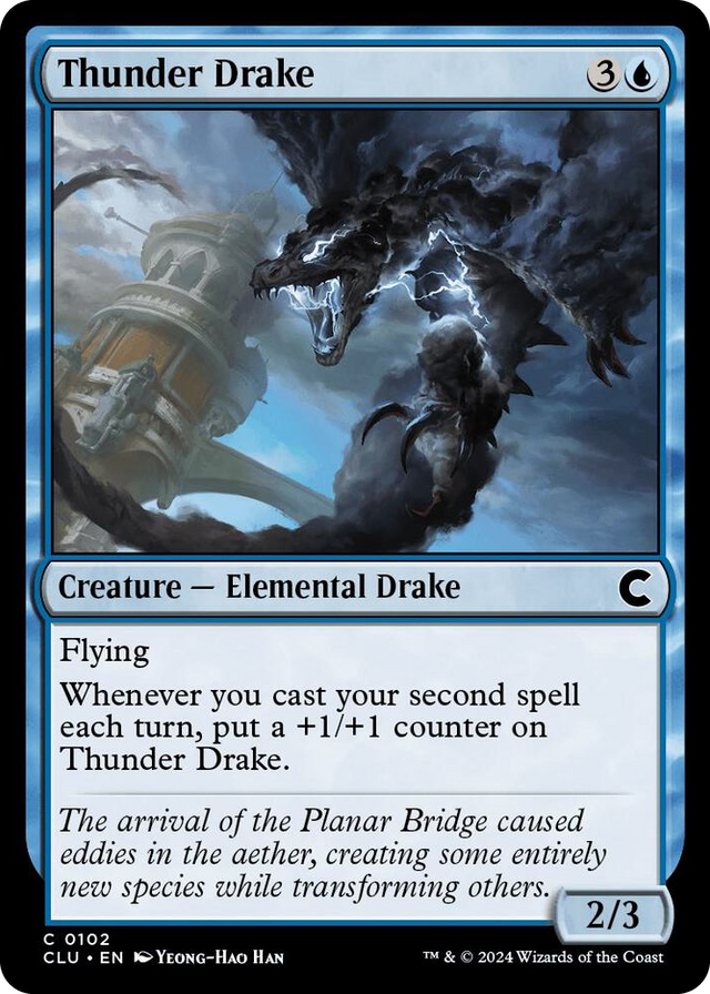 0102 Thunder Drake C Ravnica: Clue Edition