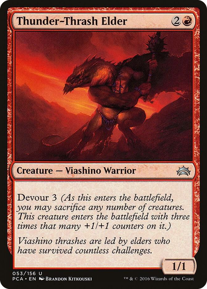 Thunder-Thrash Elder #53 U - Planechase Anthology Pokemon card