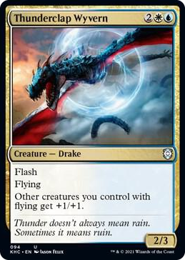 0094 Thunderclap Wyvern U Commander: Kaldheim