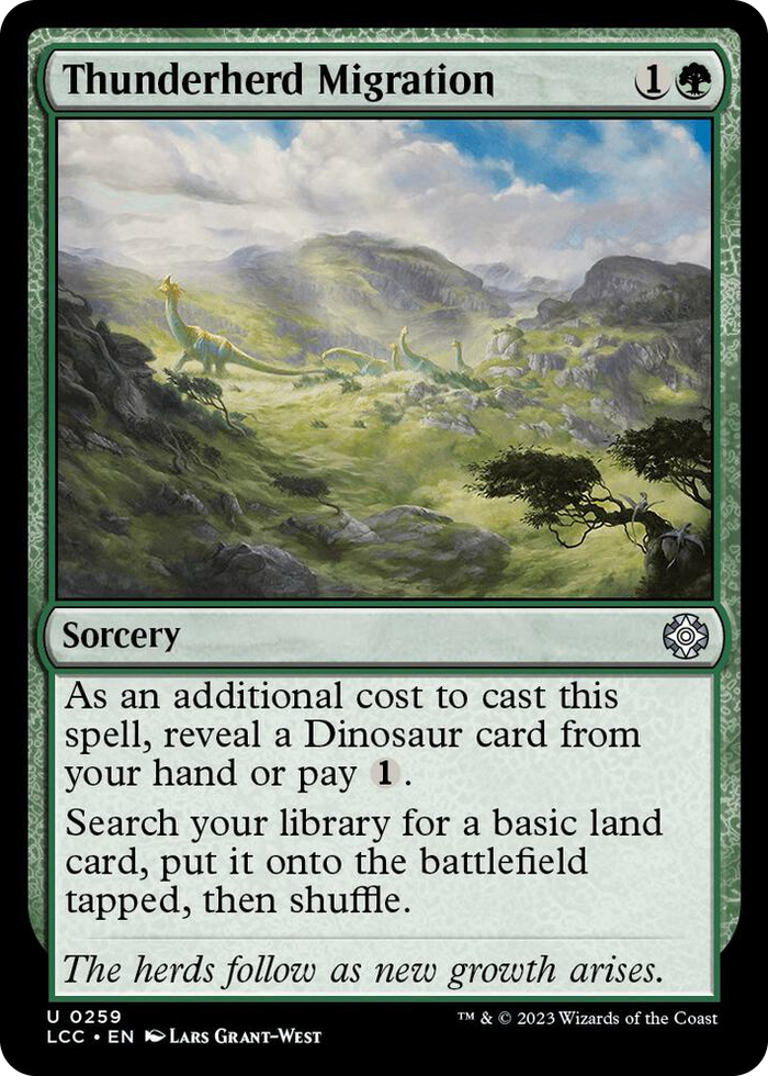 Thunderherd Migration #259 U - Commander: The Lost Caverns of Ixalan Pokemon card