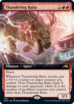 0472 Thundering Raiju (Extended Art) R Kamigawa: Neon Dynasty