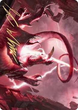 0068 Thundering Rebuke Art Card (Gold-Stamped Signature) S Art Series: Zendikar Rising