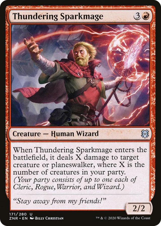 0171 Thundering Sparkmage U Zendikar Rising