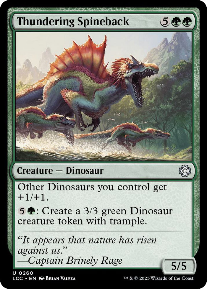 Thundering Spineback #260 U - Commander: The Lost Caverns of Ixalan Pokemon card