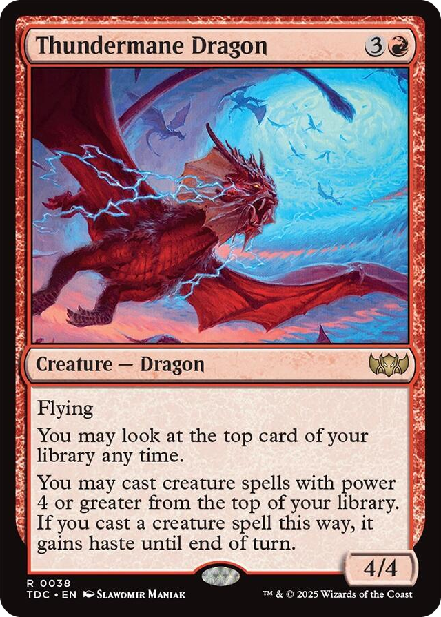 Thundermane Dragon #38 R - Commander: Tarkir: Dragonstorm Pokemon card