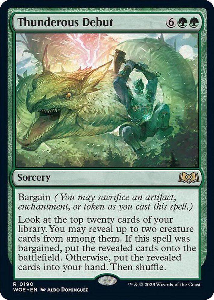 0190 Thunderous Debut R Wilds of Eldraine