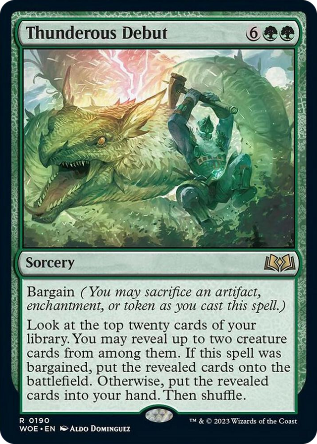 0190 Thunderous Debut R Wilds of Eldraine
