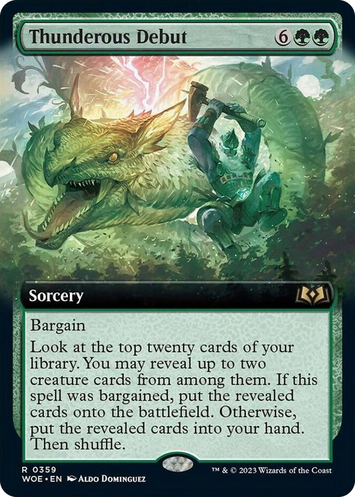 0359 Thunderous Debut (Extended Art) R Wilds of Eldraine