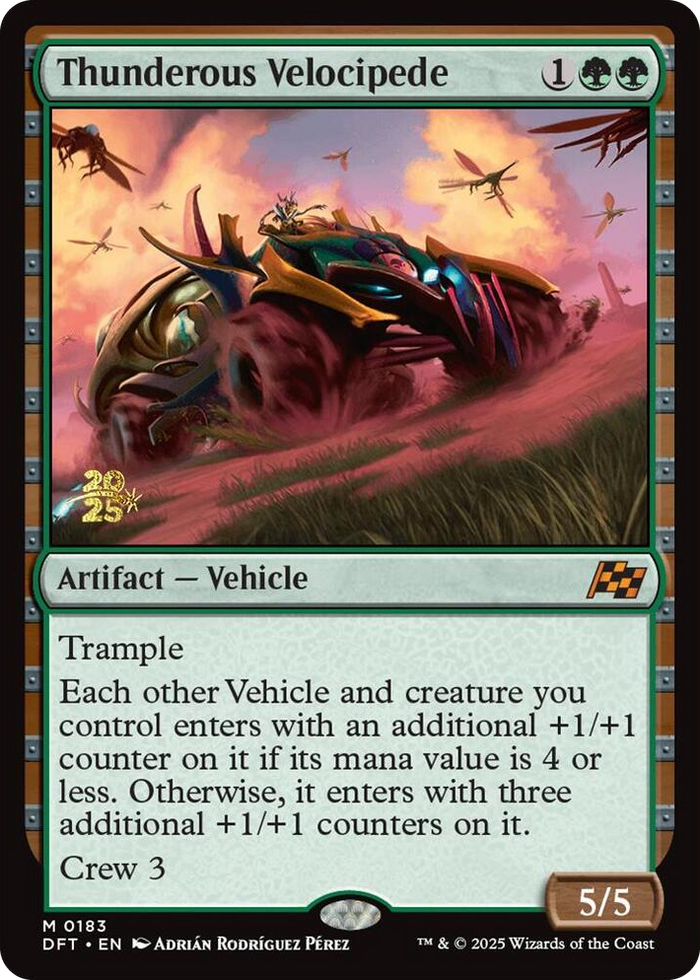 Thunderous Velocipede #183 M - Prerelease Cards Pokemon card