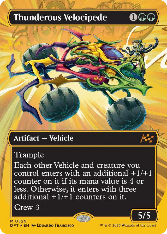 0529 Thunderous Velocipede (Borderless) (First-Place Foil) M Aetherdrift