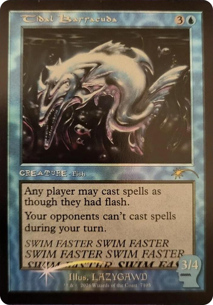 Tidal Barracuda #7105 R - Secret Lair Drop Series Pokemon card