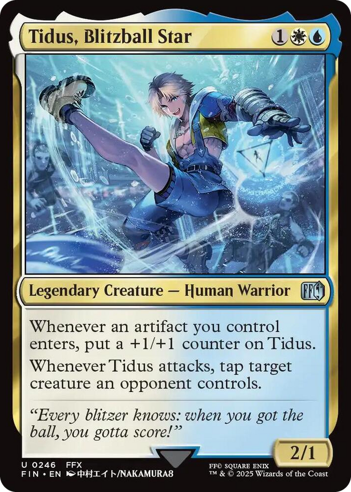 Tidus, Blitzball Star #246 U - FINAL FANTASY Pokemon card