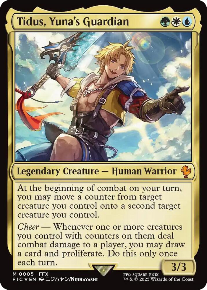 Tidus, Yuna's Guardian #5 M - Commander: FINAL FANTASY Pokemon card