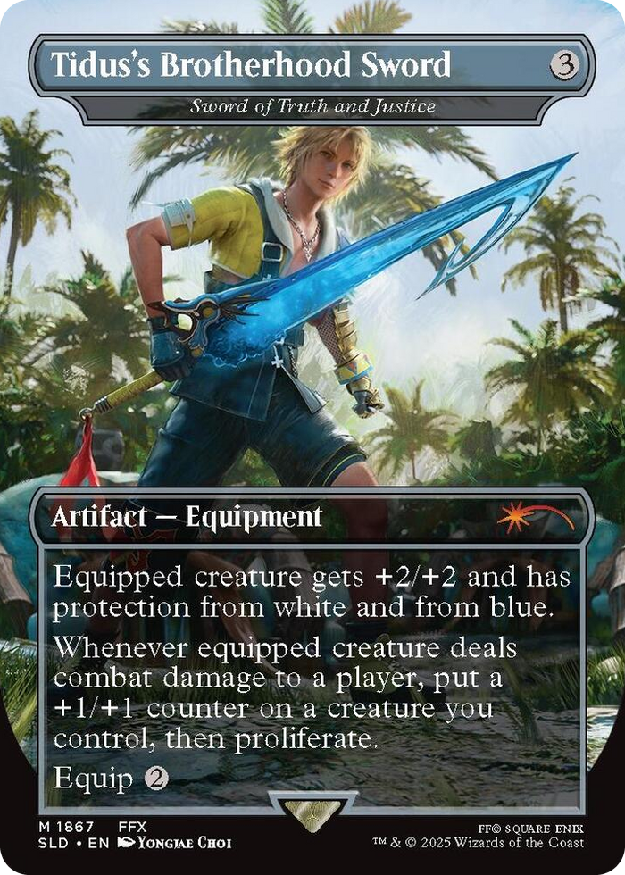 Tidus's Brotherhood Sword - Sword of Truth and Justice #1867 M - Secret Lair Drop Series Pokemon card