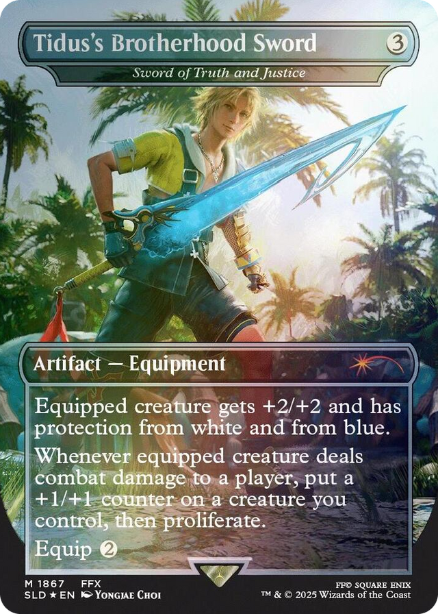 1867 Tidus's Brotherhood Sword - Sword of Truth and Justice (Rainbow Foil) M Secret Lair Drop Series