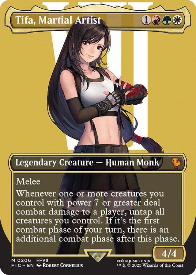 0206 Tifa, Martial Artist (Borderless) M Commander: FINAL FANTASY