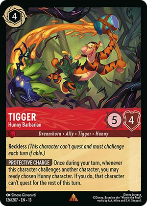 0126 Tigger - Hunny Barbarian Rare Attack of the Vine!