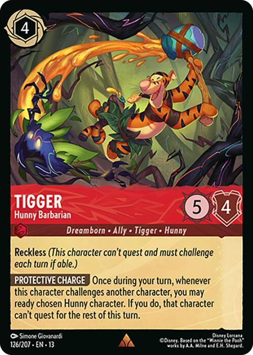 0126 Tigger - Hunny Barbarian Rare Attack of the Vine!
