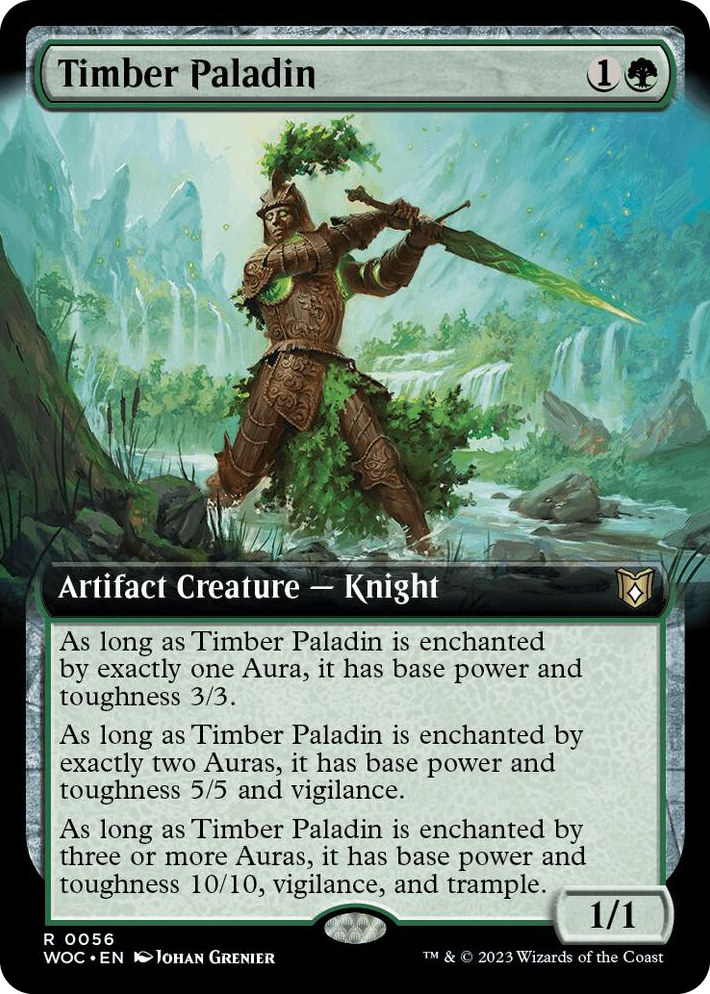 0056 Timber Paladin (Extended Art) R Commander: Wilds of Eldraine