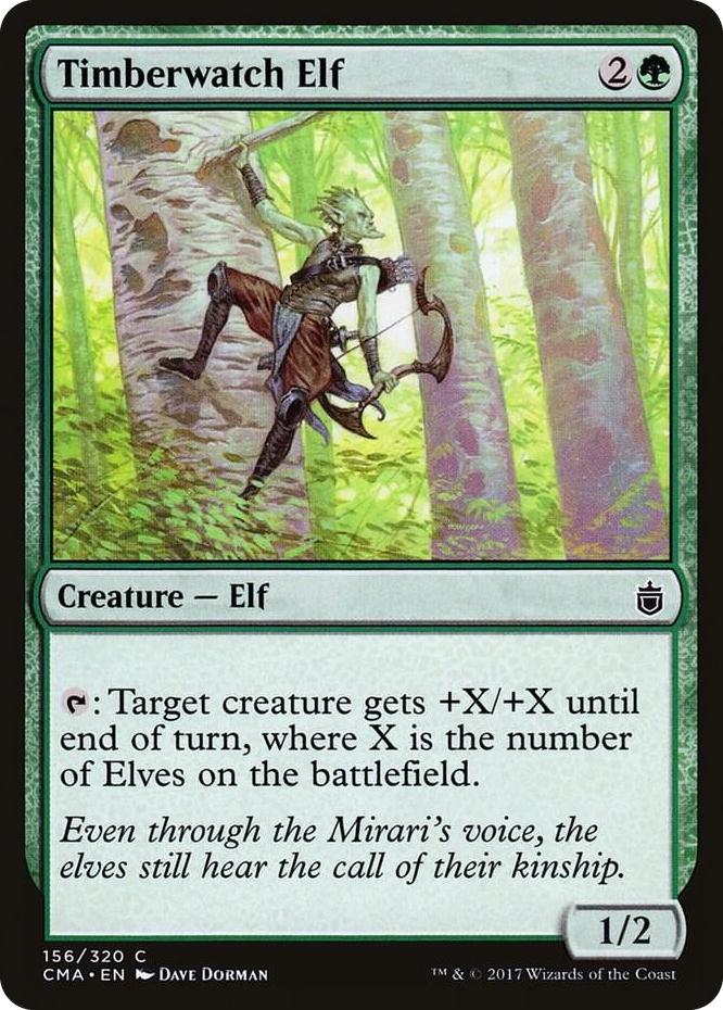 Timberwatch Elf #156 C - Commander Anthology Pokemon card