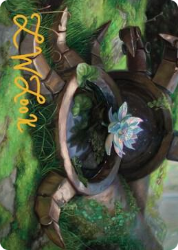 0057 Timeless Lotus Art Card (Gold-Stamped Signature) S Art Series: Dominaria United
