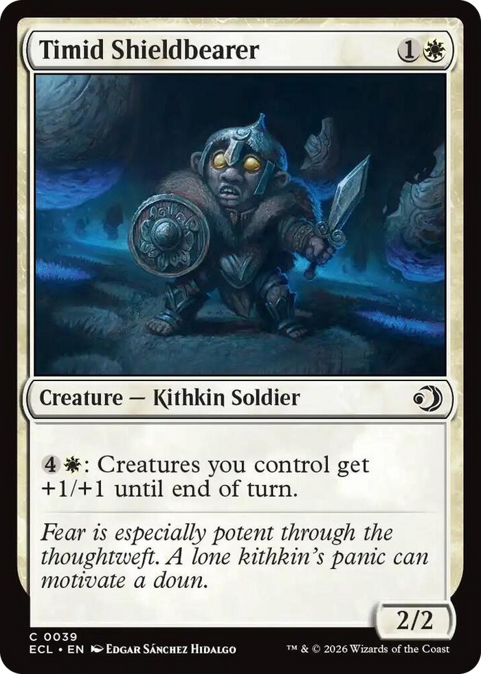 Timid Shieldbearer #39 C - Lorwyn Eclipsed Pokemon card