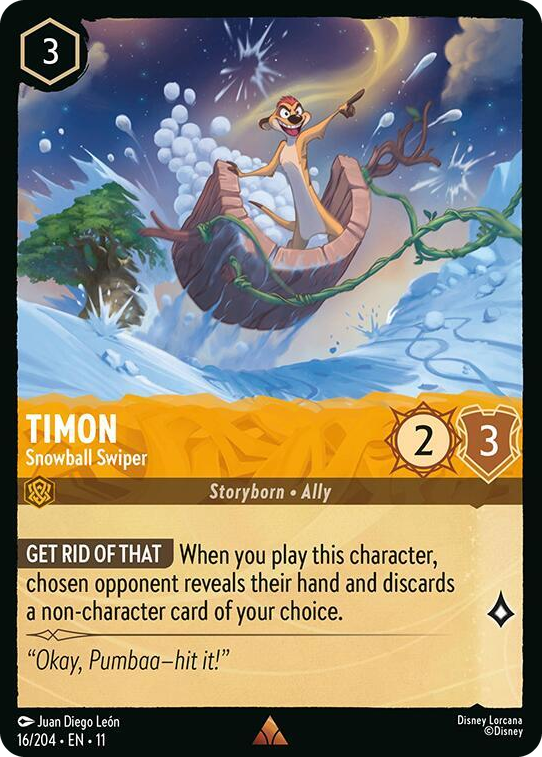 0016 Timon - Snowball Swiper Rare Winterspell