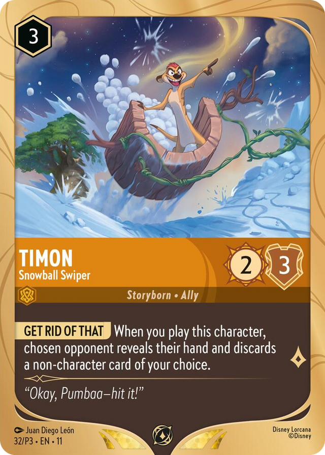 0032 Timon - Snowball Swiper Promo Disney Lorcana Promo Cards