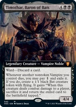 0042 Timothar, Baron of Bats (Extended Art) M Commander: Innistrad: Crimson Vow